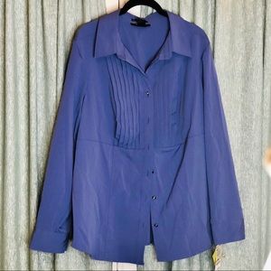 *Bundle 4/$20* Style & Co. Stretch Button-down Blouse Size 16W